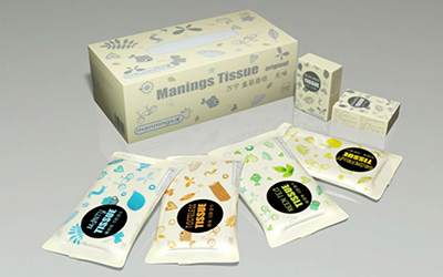 Envases de pañuelos descartables